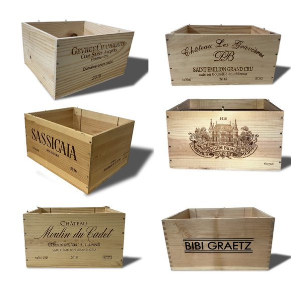 French Wood wine crate, wood crate, wooden wine crate - Picture 9 of 12